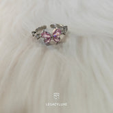 pink butterfly ring