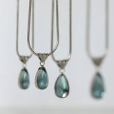 Natureluxe Drop Necklace - blue