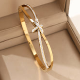 Golden Grace Crossover Bracelet