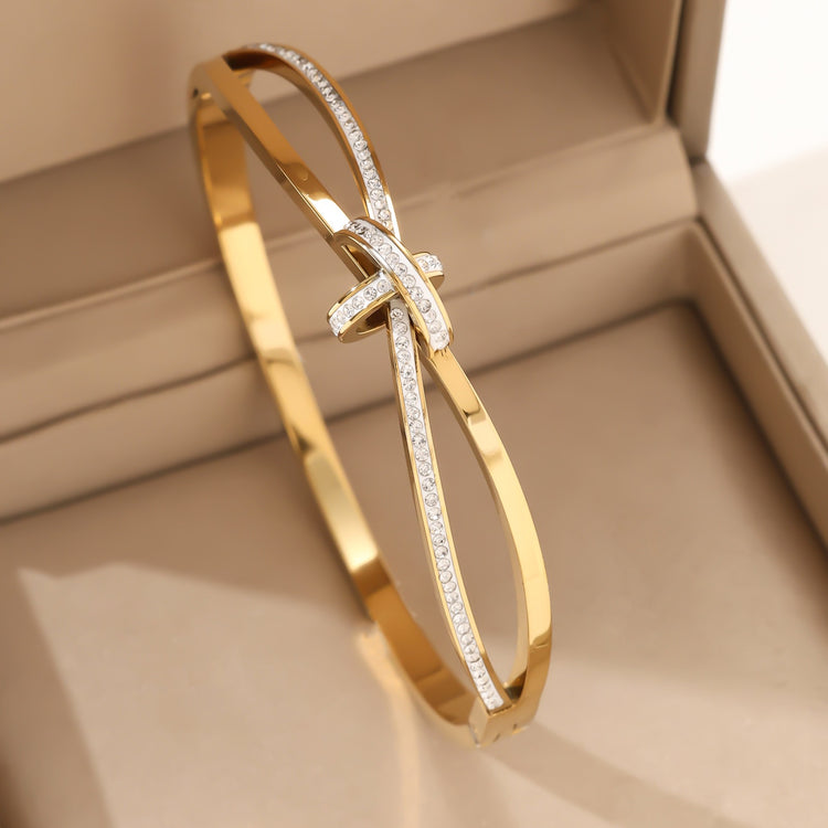 Golden Grace Crossover Bracelet