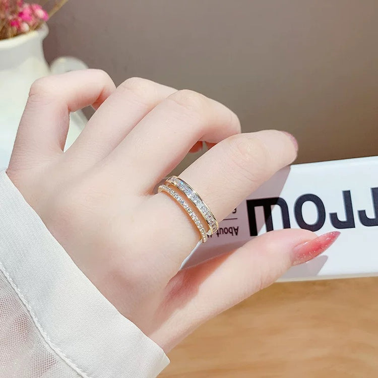 Elegance double Line Ring