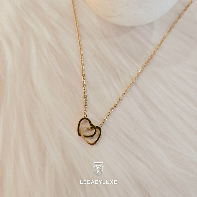 TogetherForever Hearts Pendant - golden