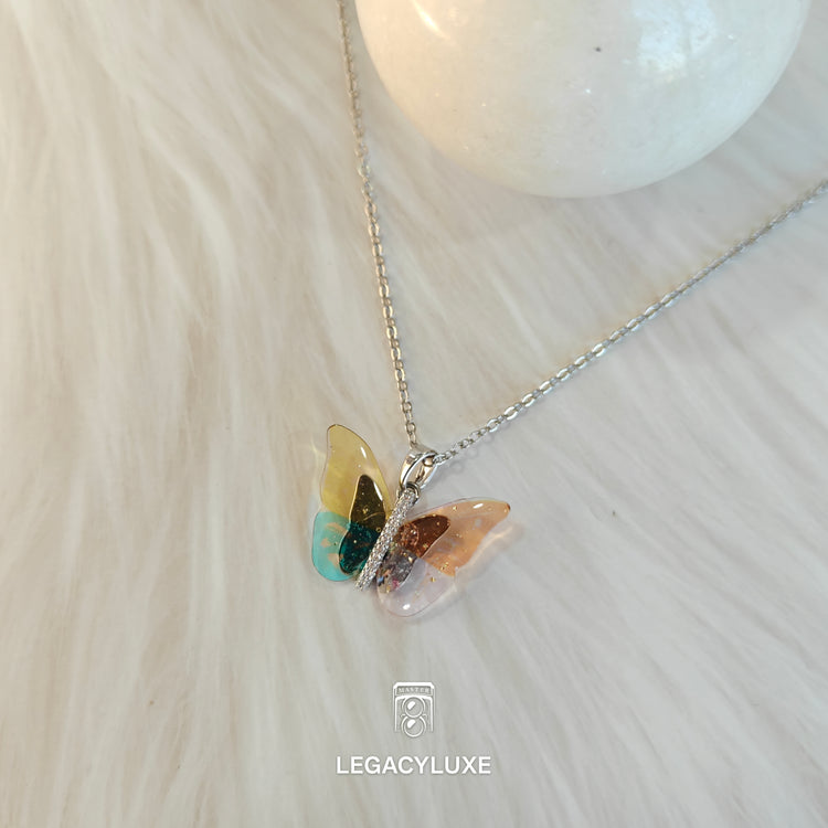 golden red necklace
