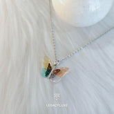 golden red necklace
