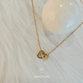 Golden Twin Hearts Necklace
