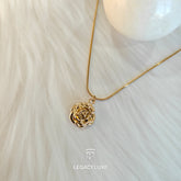 Golden Rose Bloom Pendant