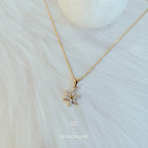 Crystal Flower Star Necklace
