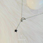 dream moon & star necklace -silver