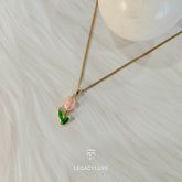 PinkRosette Necklac