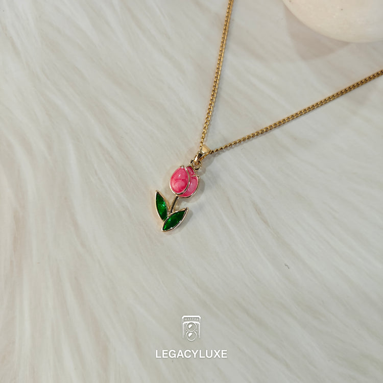 redRosette Necklace