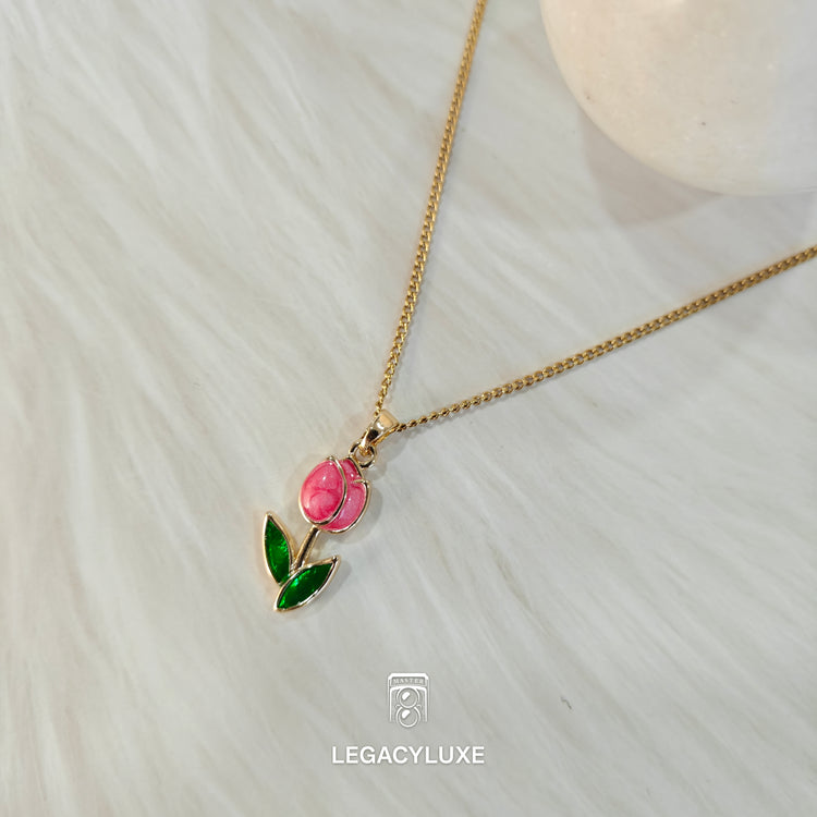 redRosette Necklace