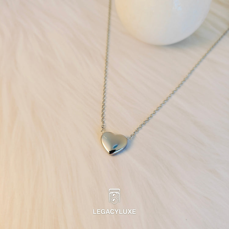 Silver Heart Elegance Necklace