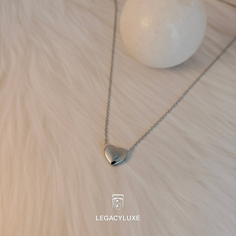 Silver Heart Elegance Necklace