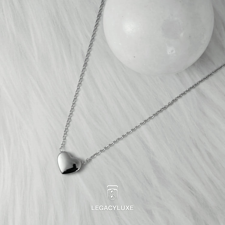 Silver Heart Elegance Necklace
