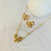 GoldenCharm Bow Jewelry Set