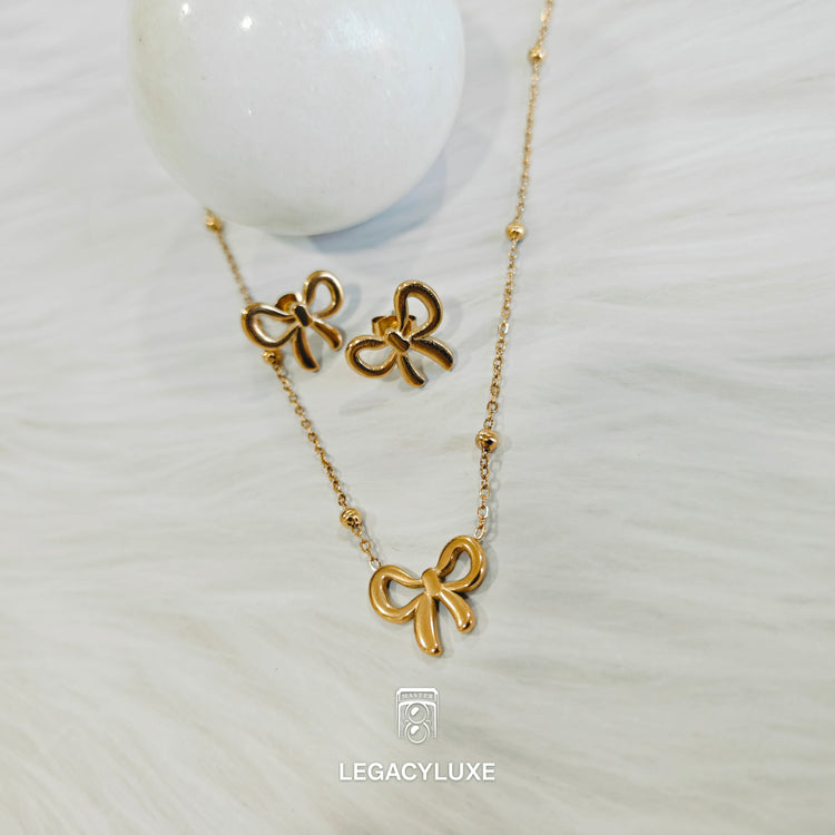 GoldenCharm Bow Jewelry Set