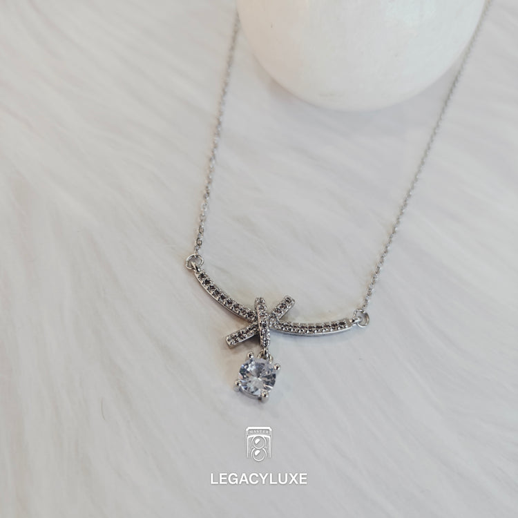 Bowknot Water Drop Dream Necklace