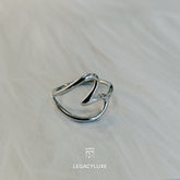 silver Heartbeat Minimalist Ring