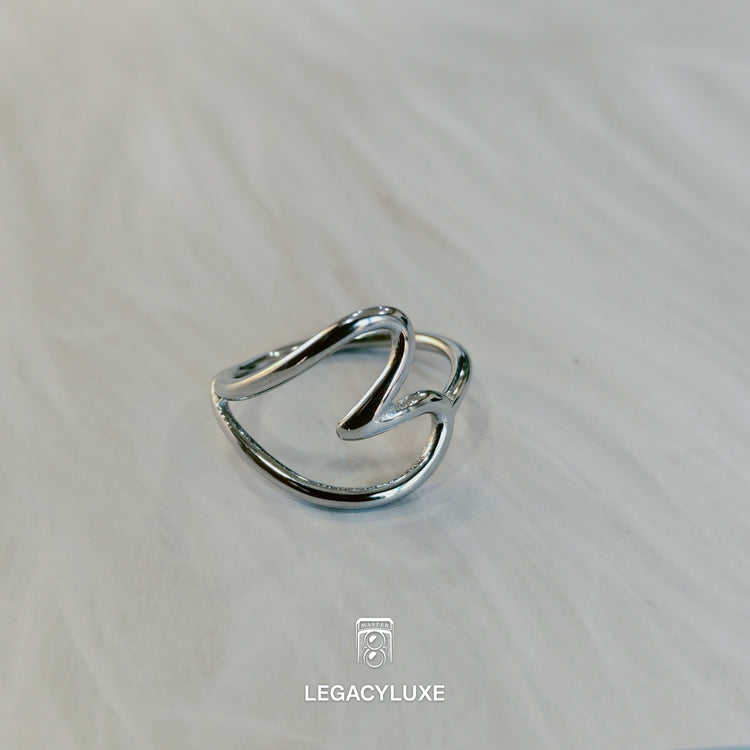 silver Heartbeat Minimalist Ring