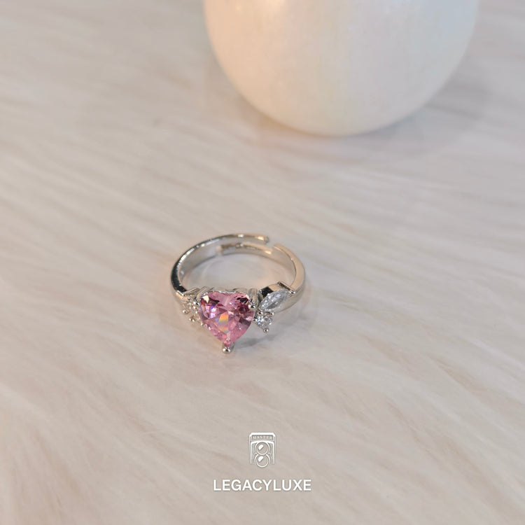 big pink heart diamond ring