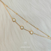 white pearl heart bracelet