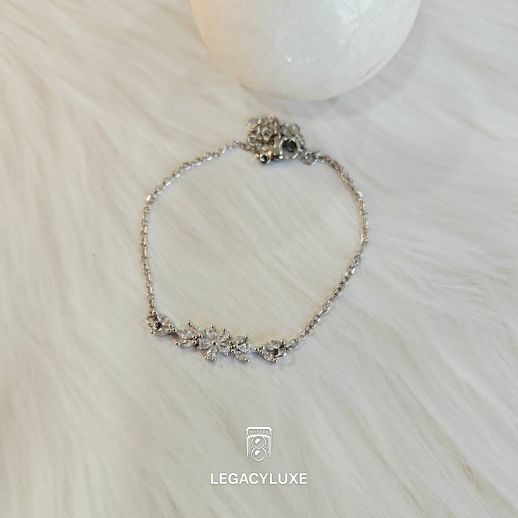 SilverBloom Sparkle Bracelet