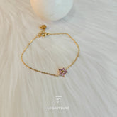 Luxe pink flower Delight Bracelet