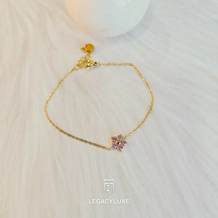 Luxe pink flower Delight Bracelet