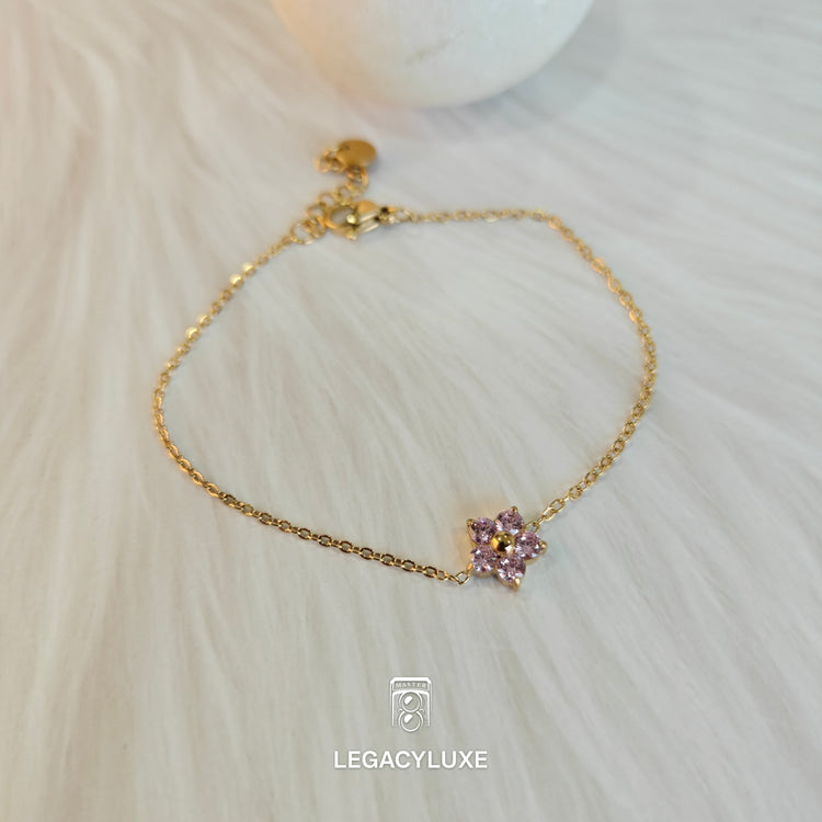 Luxe pink flower Delight Bracelet