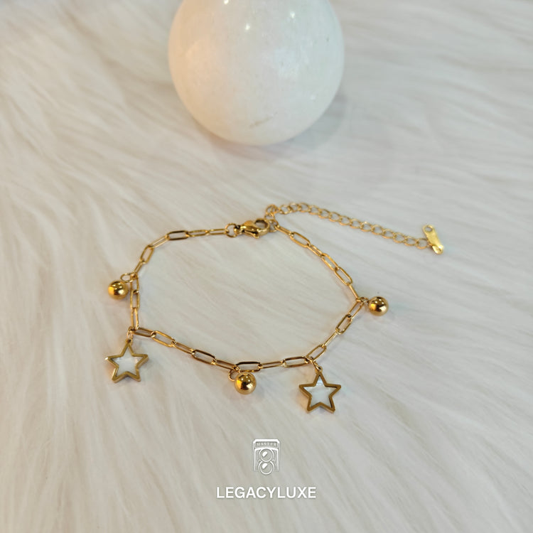 white pearl star bracelet