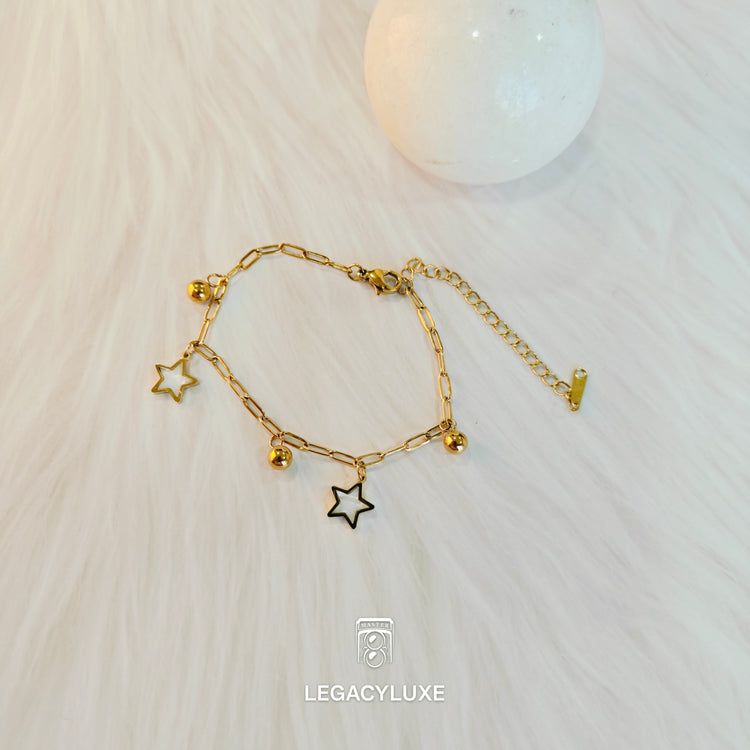 white pearl star bracelet