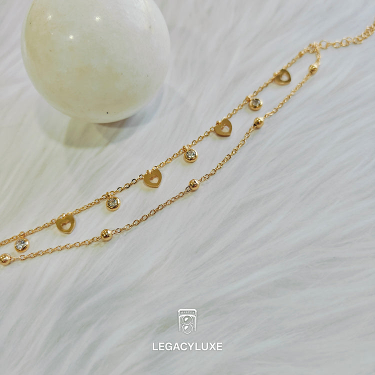 GleamDrops Dual-Layer Gold Bracelet