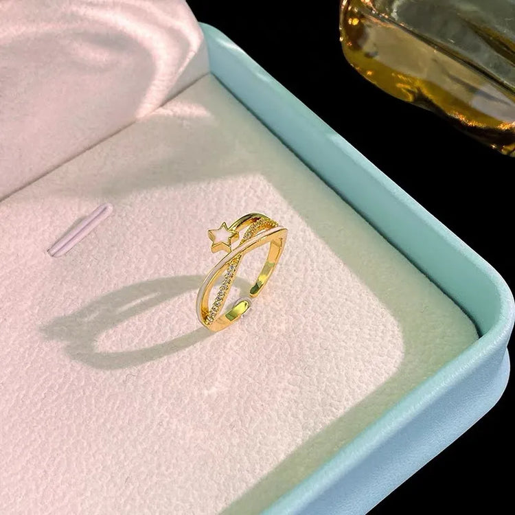 Cross Star Shape Ring