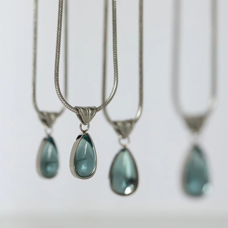 Natureluxe Drop Necklace - blue