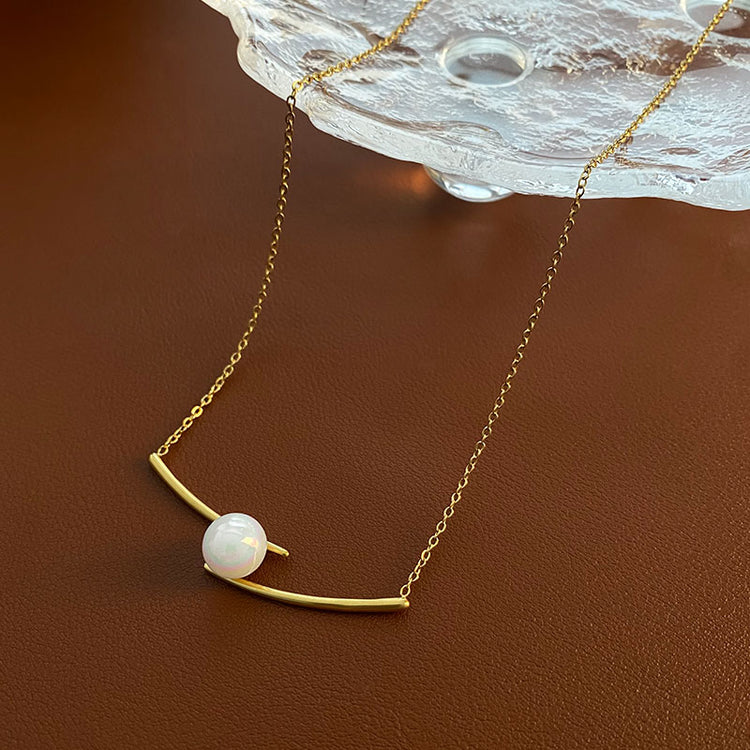 Pearl Arc Elegance Necklace