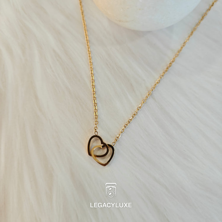 TogetherForever Hearts Pendant - golden