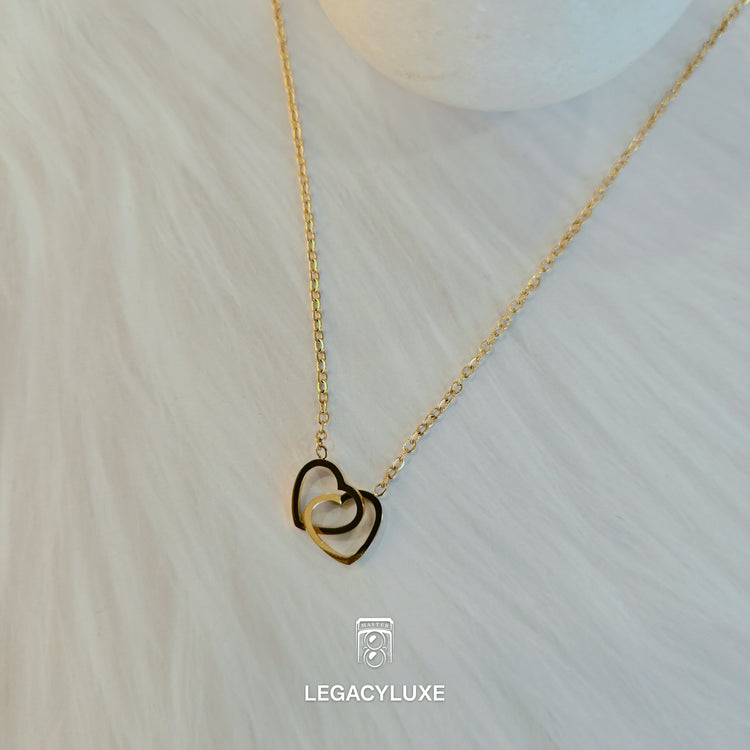 TogetherForever Hearts Pendant - golden
