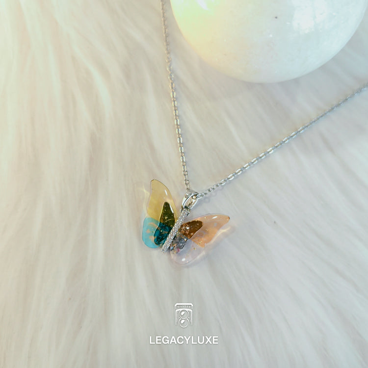 golden red necklace