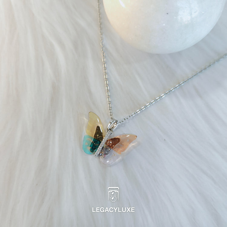 golden red necklace