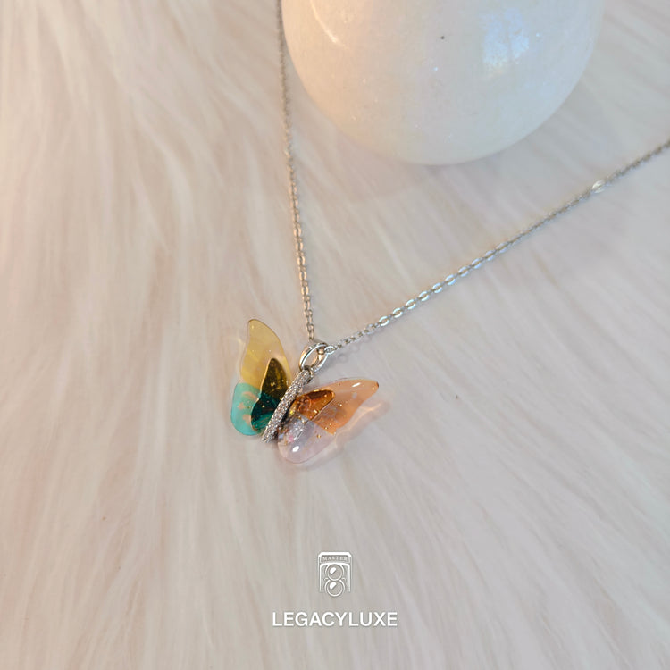 golden red necklace