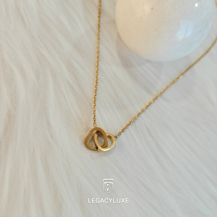 Golden Twin Hearts Necklace