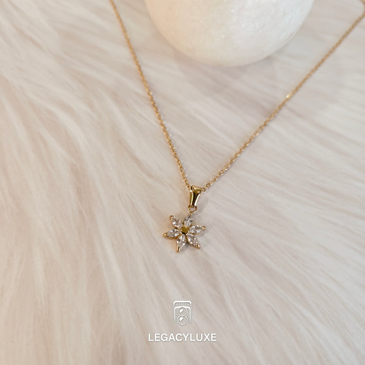 Crystal Flower Star Necklace