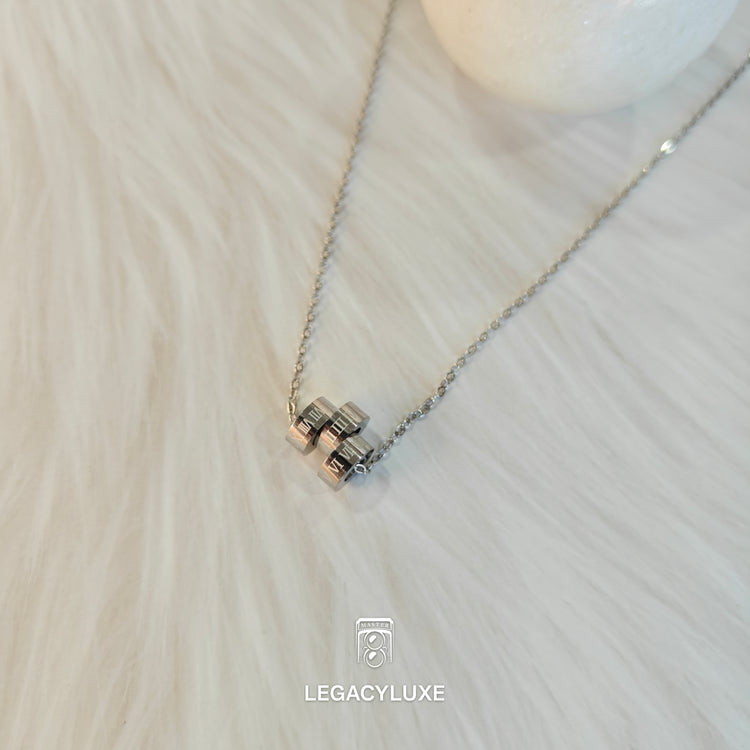 Silver Luxe Trio Necklace