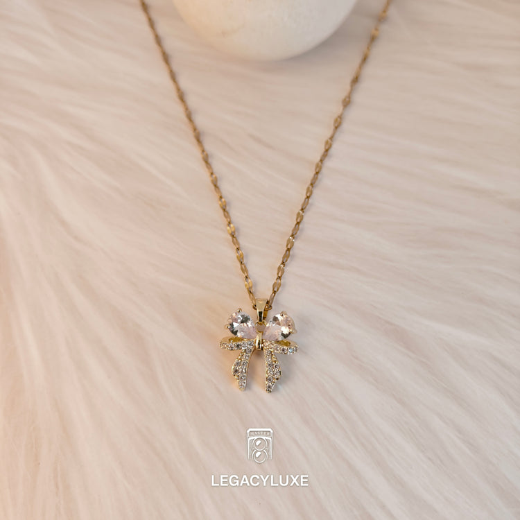 Crystal bow Necklace