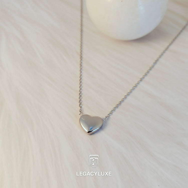 Silver Heart Elegance Necklace