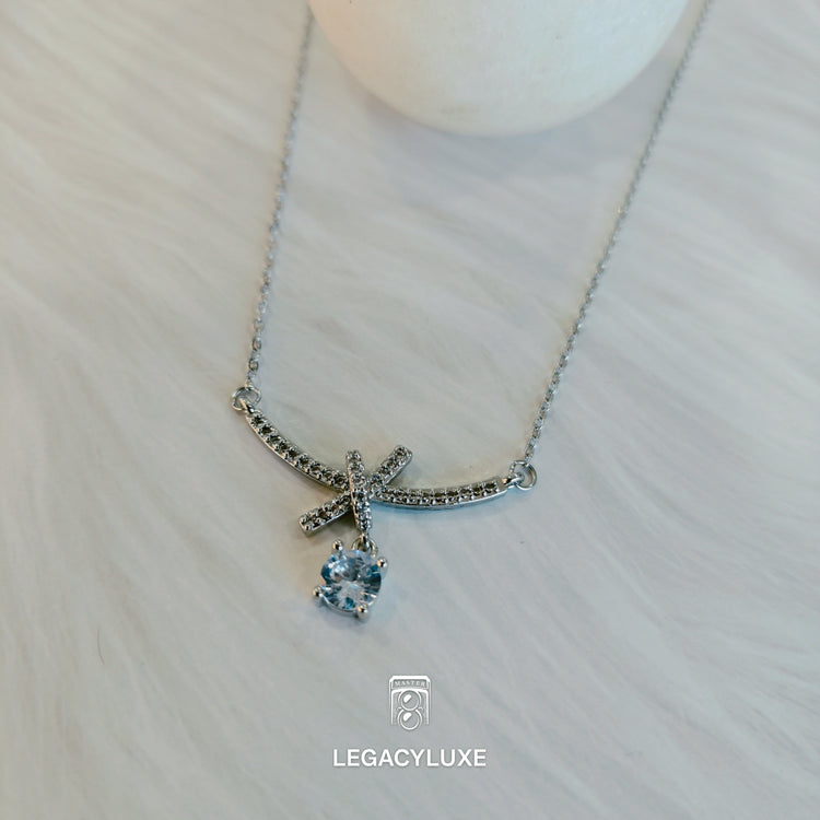 Bowknot Water Drop Dream Necklace