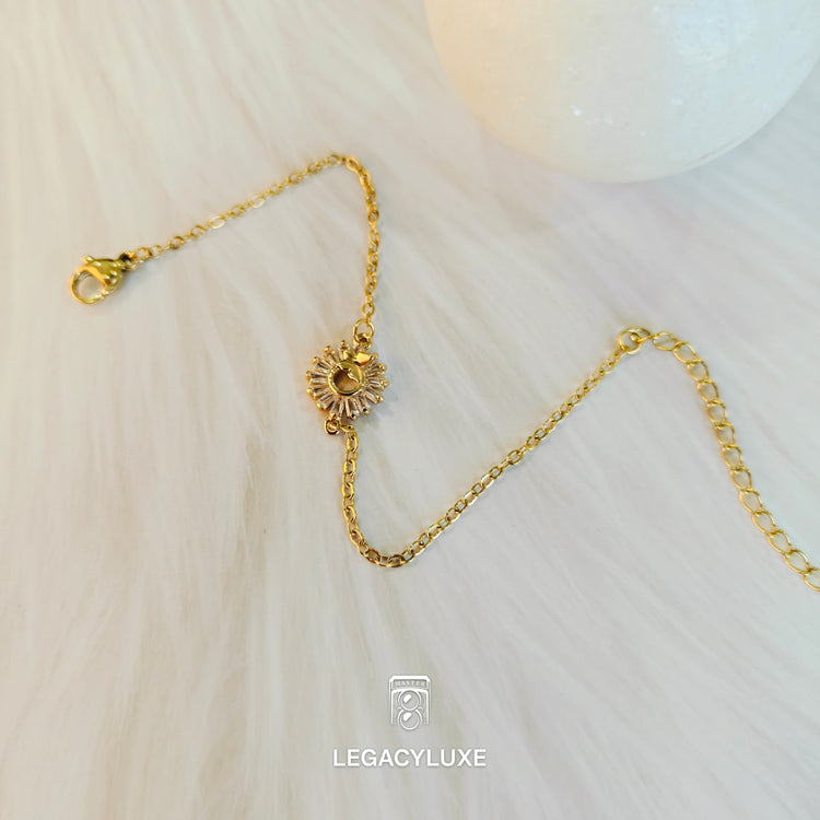 DazzleBloom Gold Bracelet