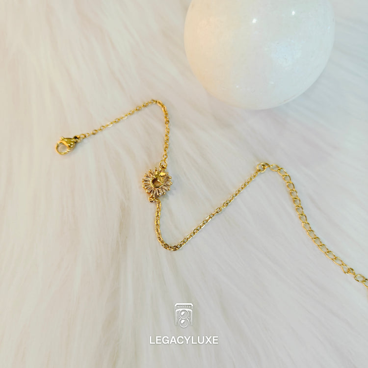 DazzleBloom Gold Bracelet