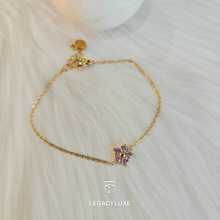 Luxe pink flower Delight Bracelet