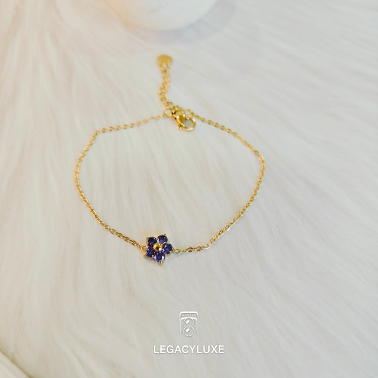 Luxe purple flower Delight Bracelet